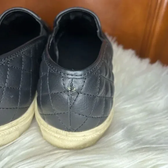 Steve Madden Leather Quilted Sneakers - Ecentrcq Slip Ons Shoes​​​ - Picture 10 of 13